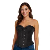 Korsett Svart med Volanger - Small