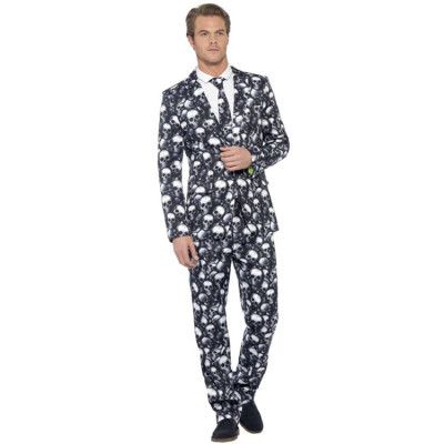 Kostym Med Döskallar inkl. Slips L