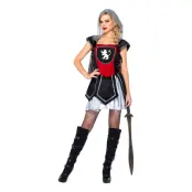 Kvinnlig Riddare Deluxe Maskeraddräkt - Small/Medium