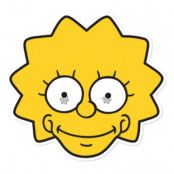 Lisa Simpson Pappmask - 1-pack