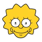 Lisa Simpson Pappmask - 1-pack