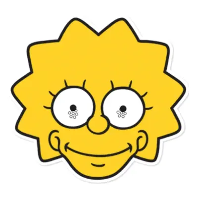 Lisa Simpson Pappmask - 1-pack