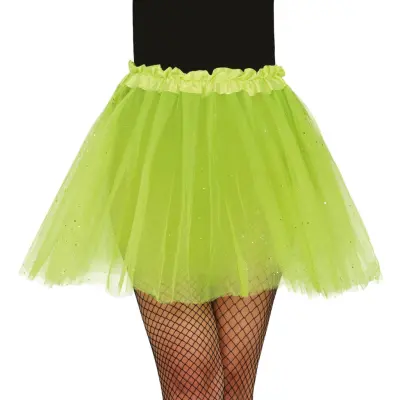 Ljusgrön Tyllkjol med Glitter - One size