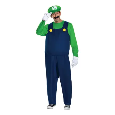 Luigi Deluxe Maskeraddräkt - X-Large