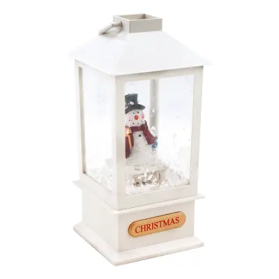 Dekorationslykta med Snögubbe