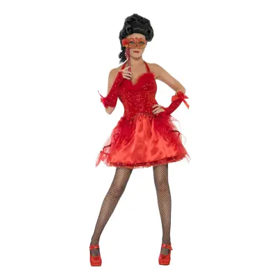 Maskeradbal Röd Djävul Maskeraddräkt - Small