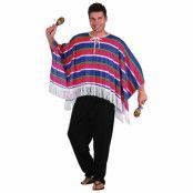 Maskeraddräkt Mexikansk Poncho - Onesize