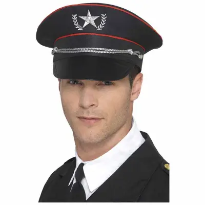 Militärkeps Deluxe Svart