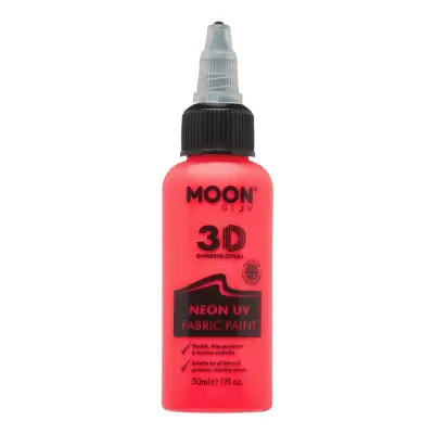 Moon Creations UV Neon Textilfärg - 30 ml Röd