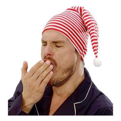 Nattmössa Röd/Vit - One size