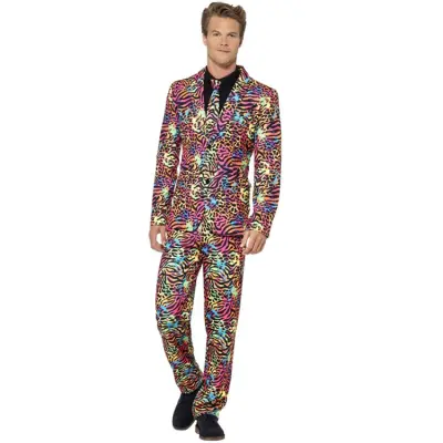 Neon Multi-Färgad Kostym L