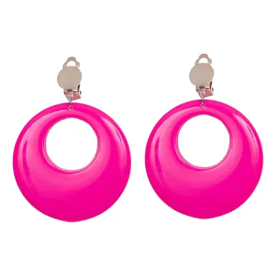 Neonrosa Örhängen