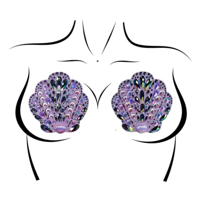 Nipple Covers Jewels Snäckor Lila Deluxe