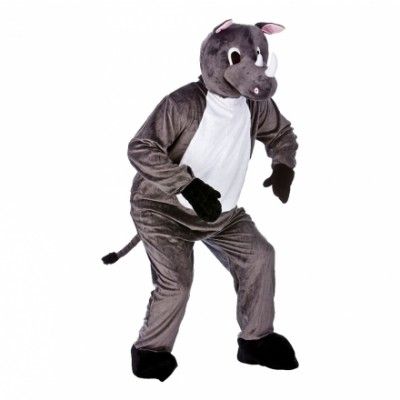 Noshörningsmaskot Maskeraddräkt - One size
