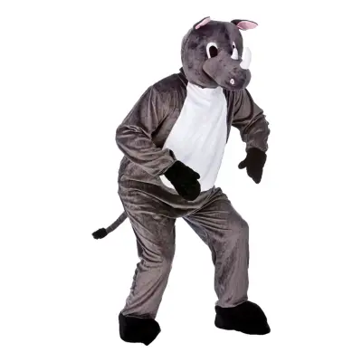 Noshörningsmaskot Maskeraddräkt - One size