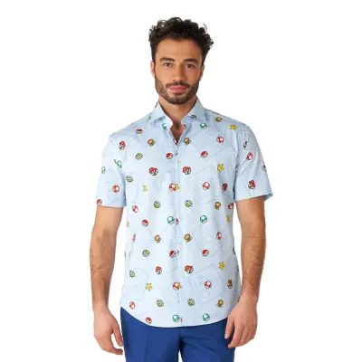 OppoSuits Super Mario Skjorta - 3X-Large