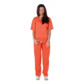 Orange Tjejfånge Maskeraddräkt - Small