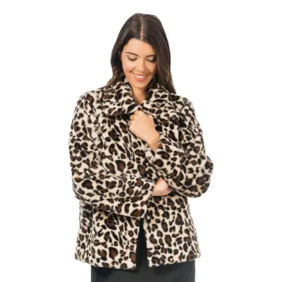 Pälsjacka Leopard Dam - Medium