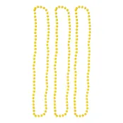 Pärlhalsband Självlysande - 3-pack Gula