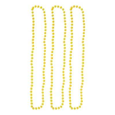 Pärlhalsband Självlysande - 3-pack Gula