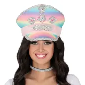 Paljettkeps Multi med Band - One size