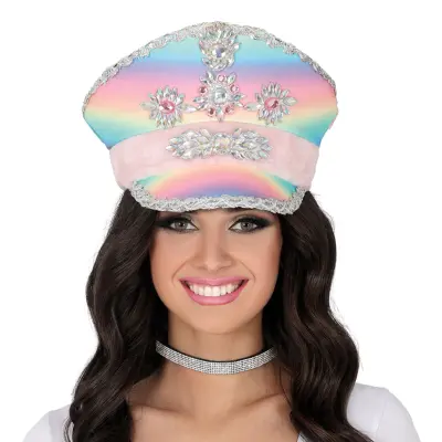 Paljettkeps Multi med Band - One size