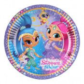 Pappersassietter Shimmer & Shine - 8-pack