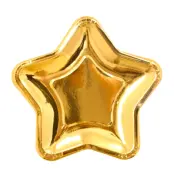 Pappersassietter Stjärna Guld Metallic - 8-pack