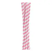 Papperssugrör Shake Rosa Randiga - 10-pack