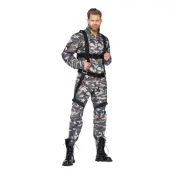 Paratrooper Militär Deluxe Maskeraddräkt