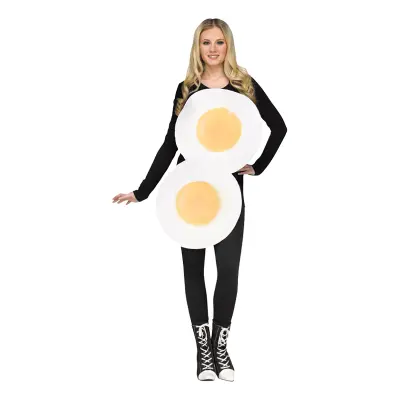 Party Stekt Ägg Maskeraddräkt - One size