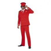 Pilot Röd Maskeraddräkt - Medium