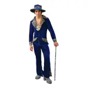 Pimp Blå Maskeraddräkt - Medium