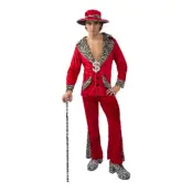 Pimp Röd Maskeraddräkt - X-Large