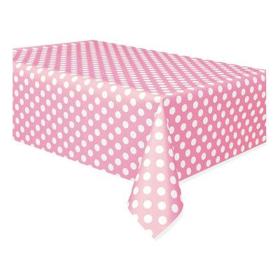Plastduk Ljusrosa Prickig