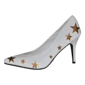 Pumps Vita med Guldstjärnor - 36-37