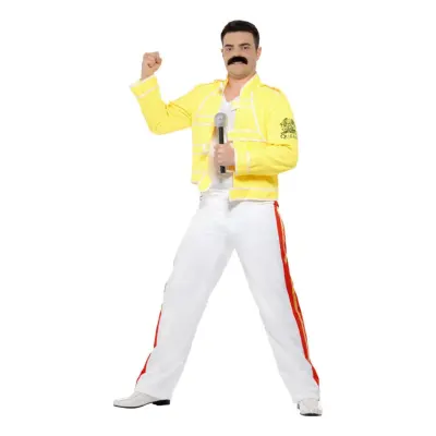 Queen Freddie Gul Maskeraddräkt - Medium