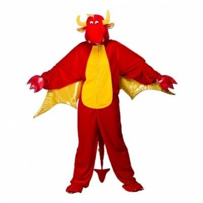 Röd Drake Deluxe Maskeraddräkt