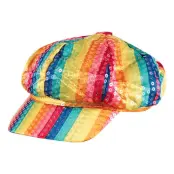 Regnbågsfärgad Paljettkeps - One size