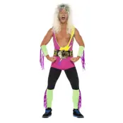 Retro Wrestler Maskeraddräkt XL