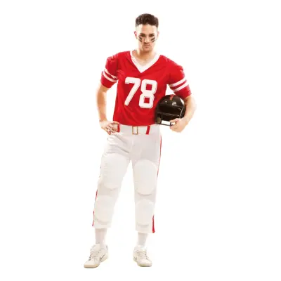 Rugbyspelare Röd Maskeraddräkt - X-Large