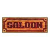 Saloonskylt i Papp