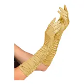 Satinhandskar Guld Långa - One size