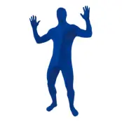 Second Skin Blå Maskeraddräkt - Medium