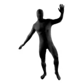 Second Skin Svart Maskeraddräkt - Medium