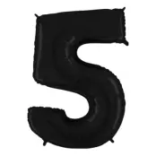 Sifferballong Svart - Siffra 5