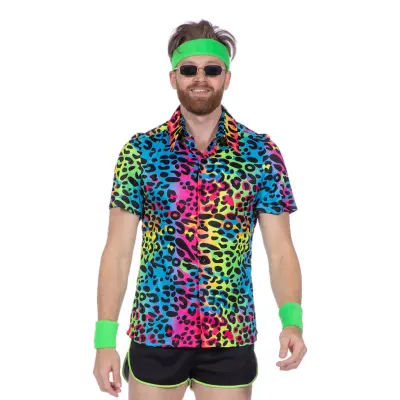 Skjorta Leopard Neon Herr - Large