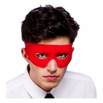 Skurk/Superhjälte Röd Ögonmask - Röd