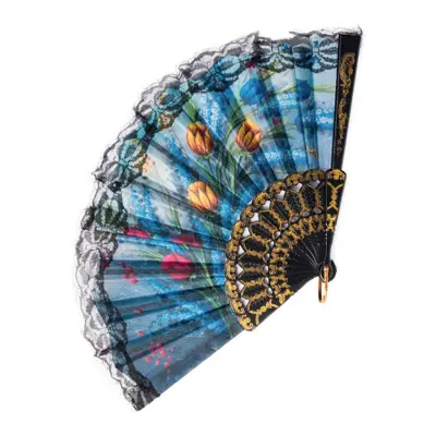 Solfjäder med Blommor