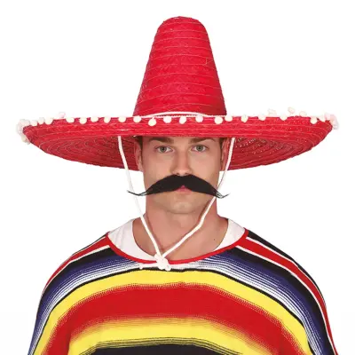 Sombrero Stor Röd - One size